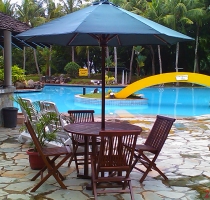 new furnitures at swimming pool