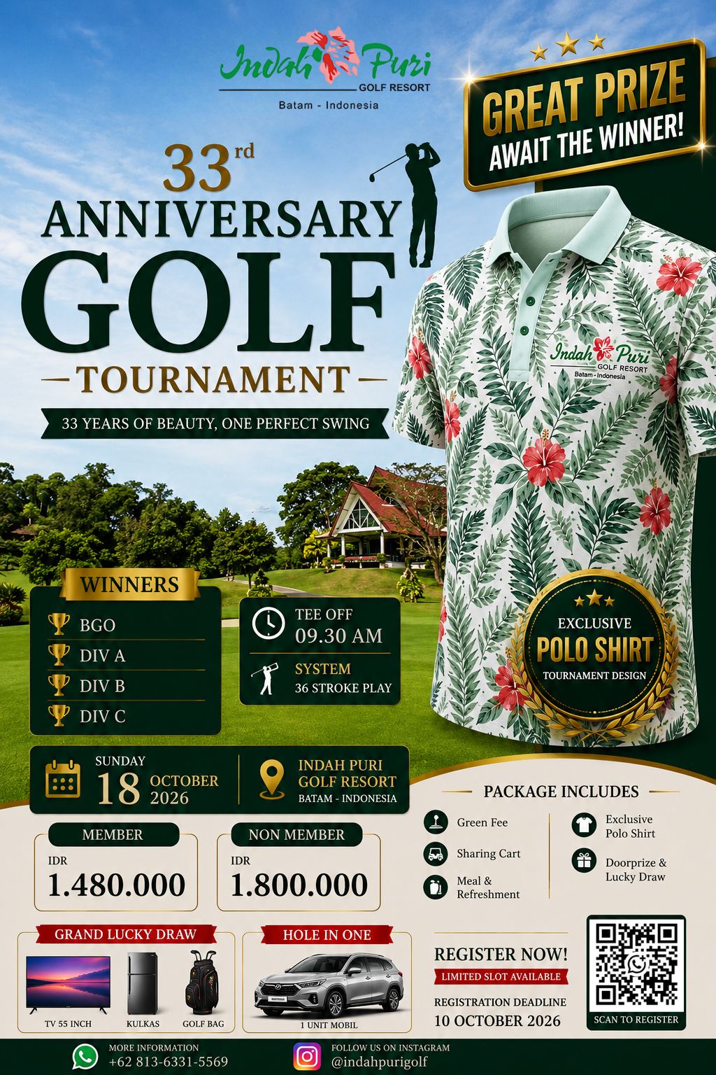 33RD ANNUAL TOURNAMENT INDAH PURI